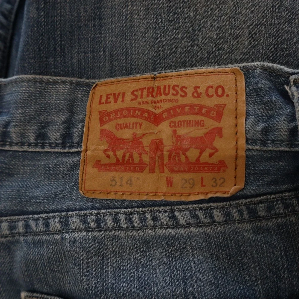 Levi's 514‎ Jeans Mens 29x32 Straight Fit 5-Pocket Cotton Denim Blue